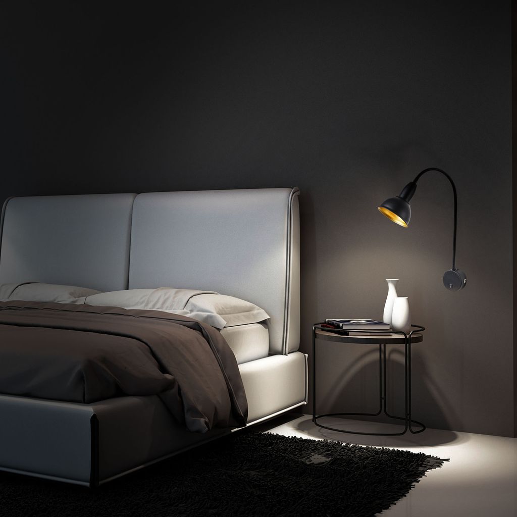 Lampe spot Ø 8 cm 1x exkl. E14 25W noir